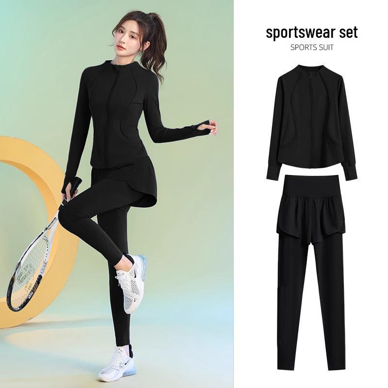 2025 Women's Slimming Morning Run Yoga Set - Long Sleeve Quick-Dry Fitness Outfit