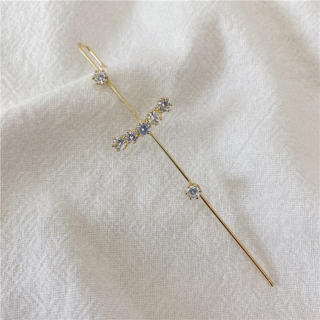 

Новые серьги-гвоздики с крючками для ушей для женщин, диагональные серьги-гвоздики для пирсинга ушной раковины