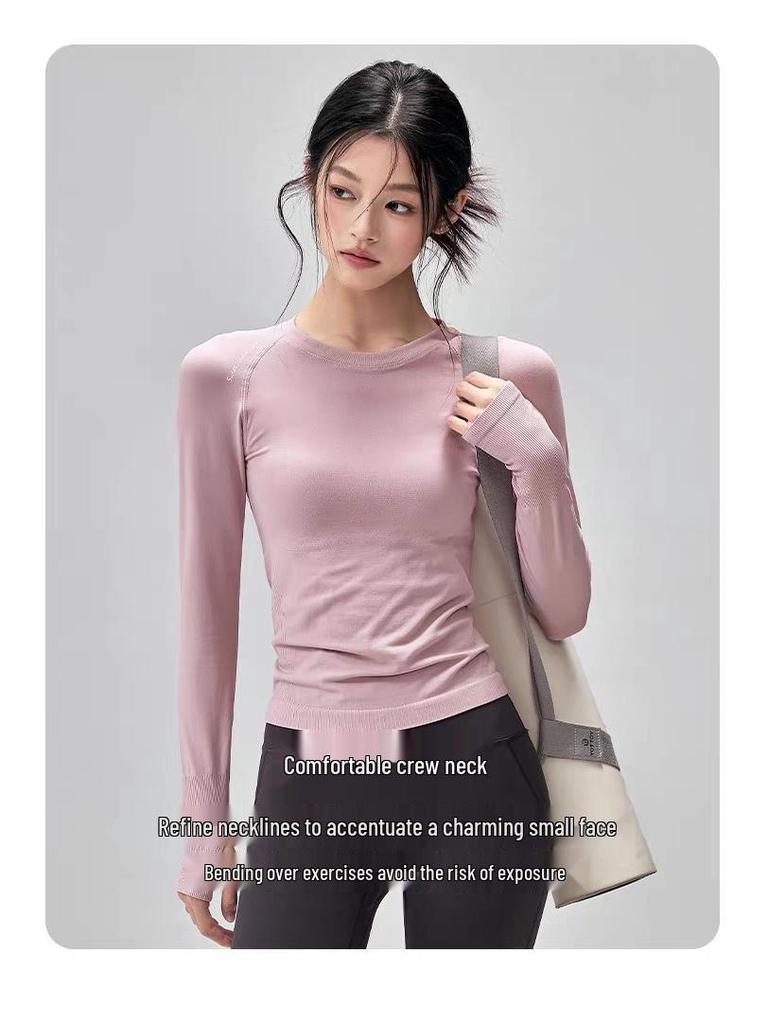 Autumn Winter Slim Fit Women's Long Sleeve Yoga & Running Top