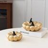 Creative Pumpkin Sculpture Ornaments Ceramic Crafts Desktop Fruit Statues Living Room Figurines Home Decoration Ornaments