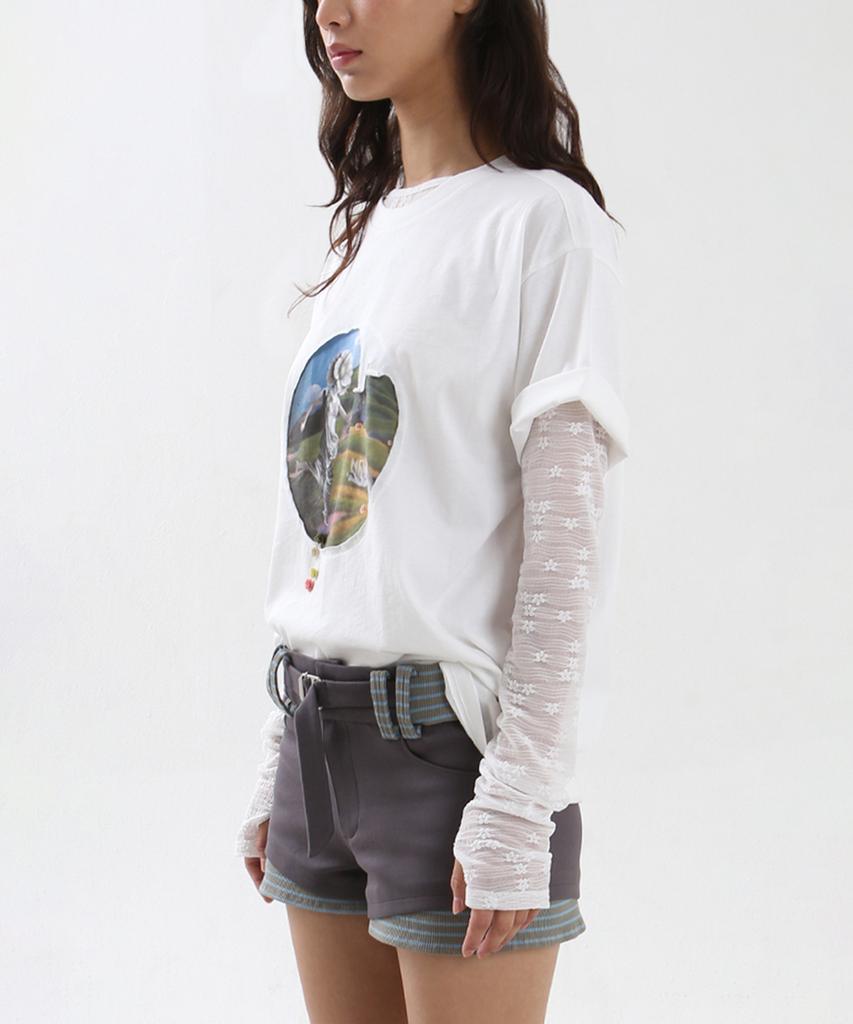 Nyuje Code Embroidery Logo Top (White)