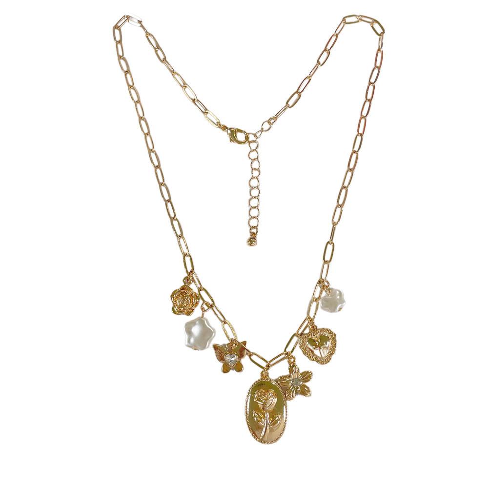 Heart Shaped Pendant Necklace With Gold Plating For Casual Wear And Fashion Enthusiasts