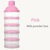 Portable Milk Powder Formula Dispenser Food Container Storage Feeding Boxes for Baby Kids Toddler 4/5 Grid Baby Food Storage Box