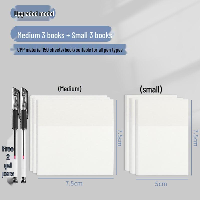 Transparent Sticky Notes: Writable, Adhesive, and Tearable Notepads Perfect for Students To Jot Down Notes and Highlight Key Points.