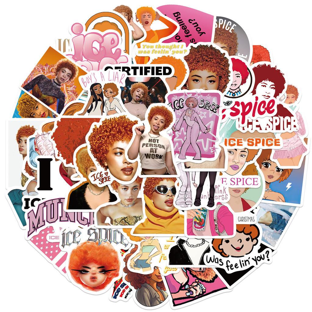 Ice Spice Singer Graffiti Stickers For Guitar Notebook Luggage Diy Waterproof Decals