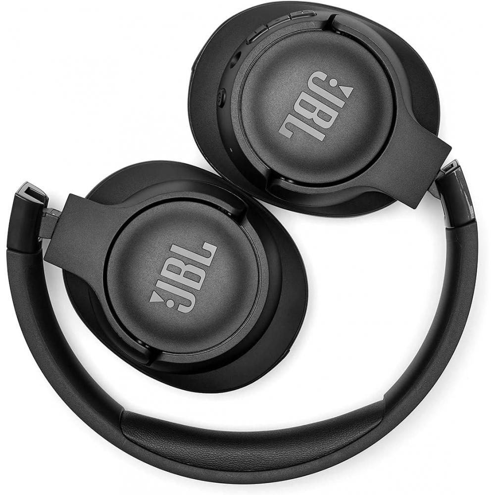 QIIZCP Tune 710bt Kabelloses Over-Ear-Bluetooth mit Mikrofon, 50-Stunden-Akku, Freisprechfunktion, tragbar, Schwarz 