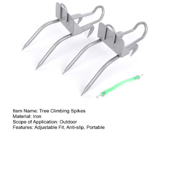 1 Sada Hroty pro lezení na stromy Lezecké protiskluzové boty s kočičími drápy s nastavitelnými popruhy Přenosný nástroj pro lezení na stromy pro sběr ovoce