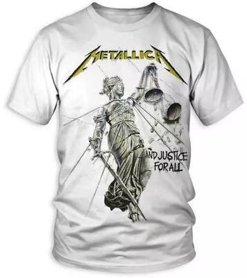 METALLICA Cd Cvr AND JUSTICE FOR ALL Official WHITE SHIRT MED New Lightning Kill Unisex T-Shirt