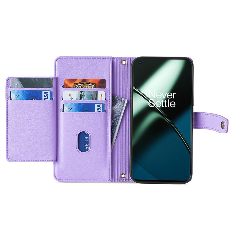 

Leather Phone Cover for OnePlus Nord CE 3 Lite 5G/Nord N30 5G Horizontal Stand Wallet Case with Zipper Pocket Grey