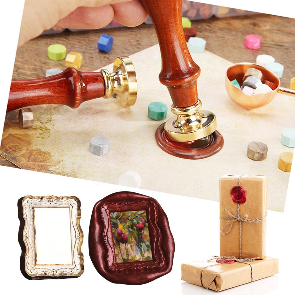 Special-shaped Fire Paint Head Photo Frame Relief Sealing Wax Head DIY Manual Account Invitation Envelope for Gift Scrapbooking