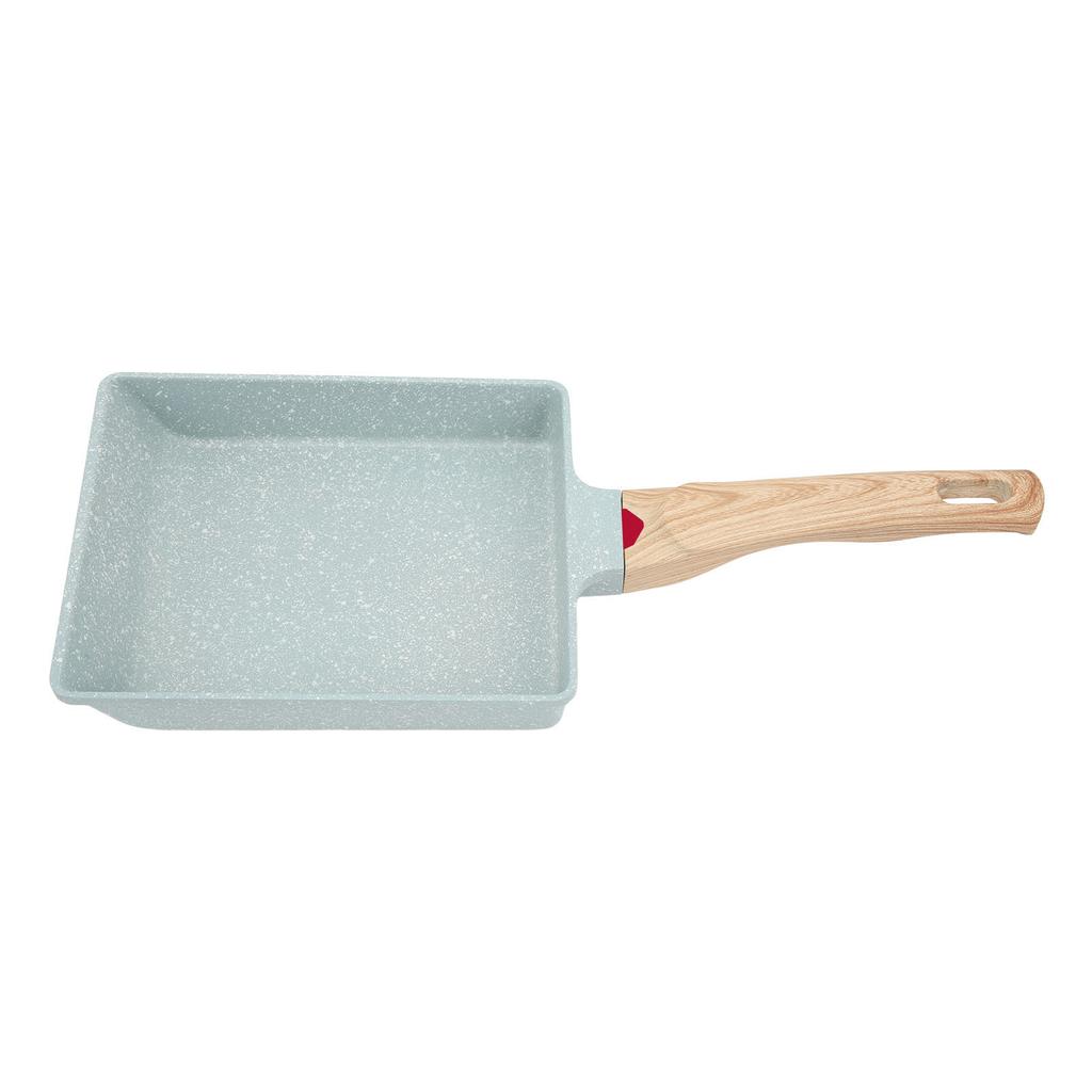 Mini Frying Pan Green Square Non Stick Aluminum Alloy Evenly Heated Egg Frying Pan for Home