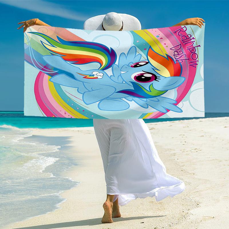 Rainbow Dash Fashion Beach Towel: Ideal for Summer Adventures Soft, absorbent and quick drying suitable for swimming and bathing