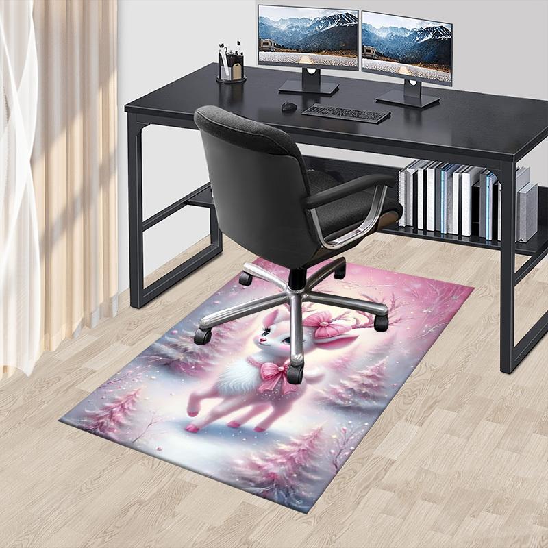 1PC Deer, Winter Extra Large Non Slip Floor carpet, Office, family, bedroom, Studio Large Area Rug Indoor Rugs, Vibrant Colors