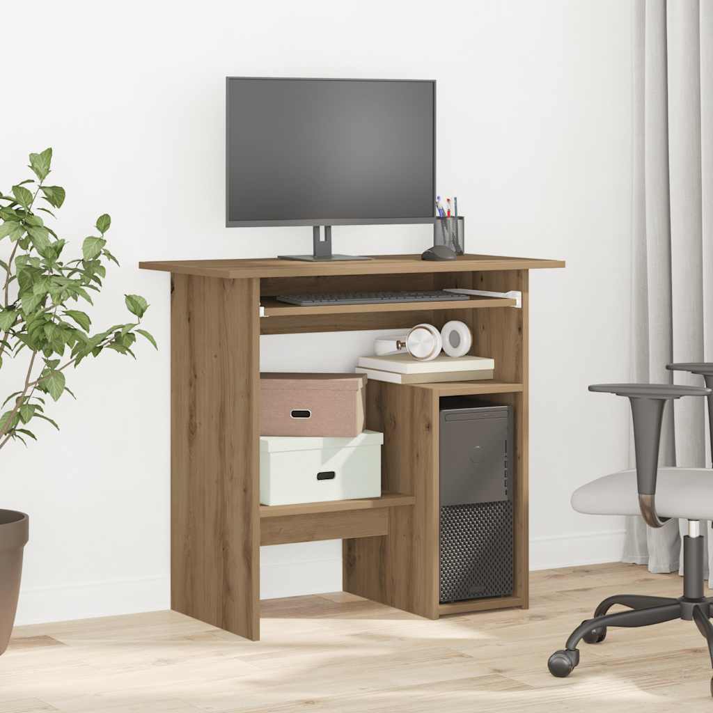 Artisan Oak Desk 80 x 45 x 74 cm Engineered Wood