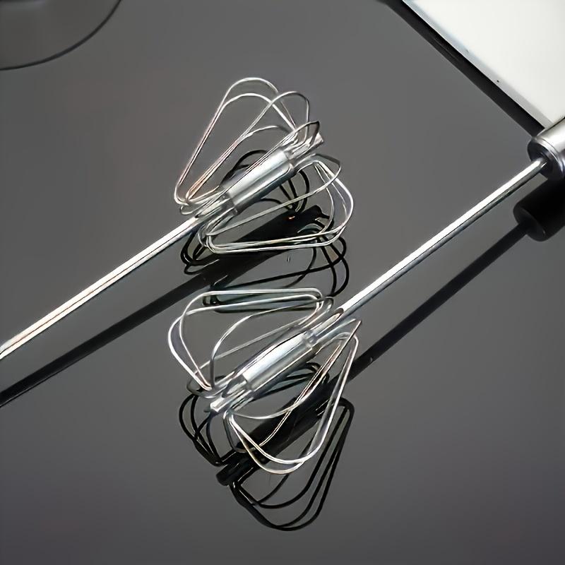Stainless Steel Semi-Automatic Egg Beater Handheld Manual Whisk for Baking and Cream Mixing