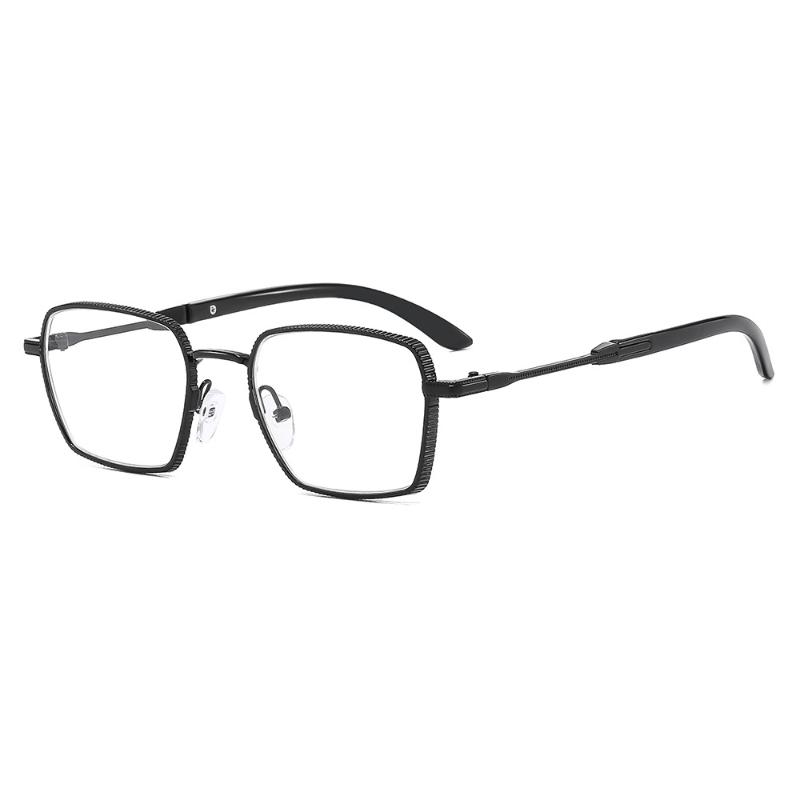 

Fashion Metal Frame Square Reading Glasses Women Men Resist Fatigue Presbyopic Optical Eyeglasses Eyewear for Vision anti-blue light чорний