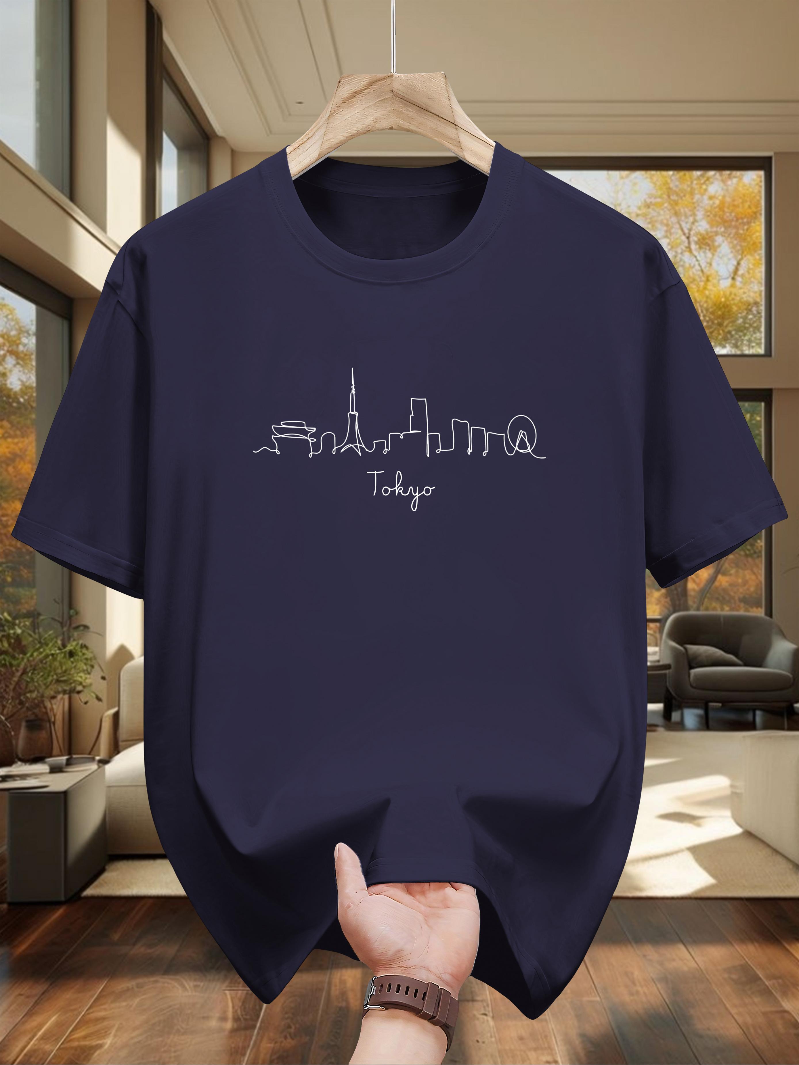 Tokio Cityscape Graphic T-shirt -Cotton XXXXL