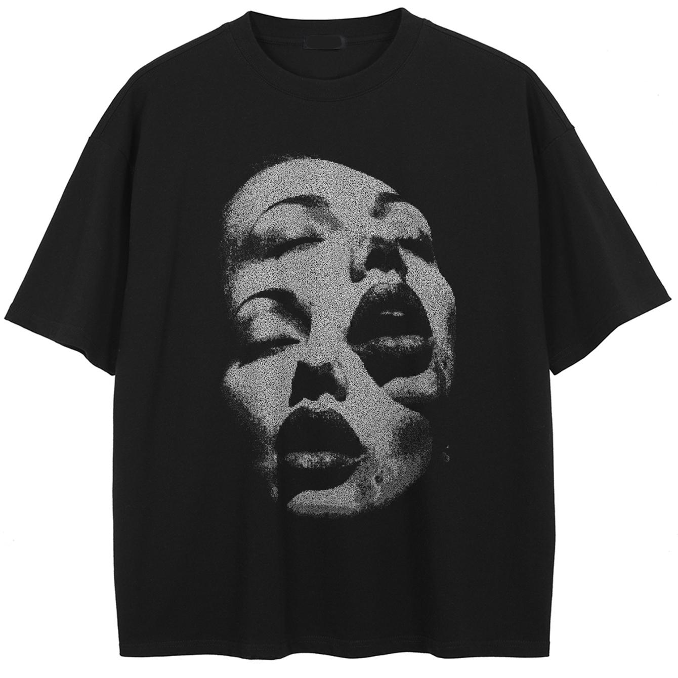 

The Silent Cry Graphic T-Shirt Cotton Tshirt Unisex Tops Tees Summer Short Sleeves T Shirt 3XL чорний