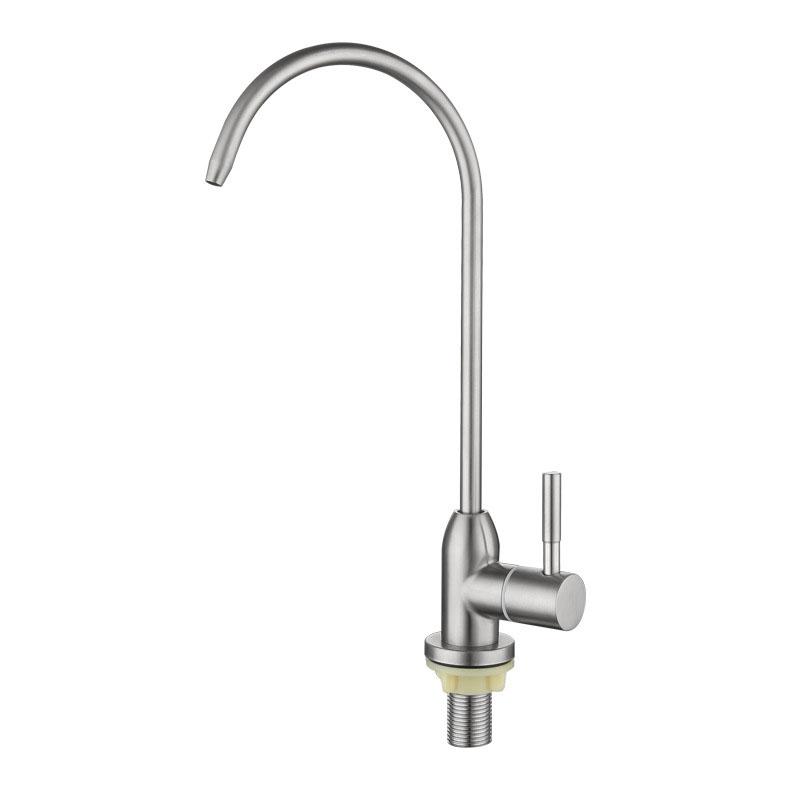 

Матово-черный очищенный кухонный кран с вращением на 360 градусов, для холодной воды, для установки на бортик, для мойки, для фильтра чистой воды, для смесителя, для мойки