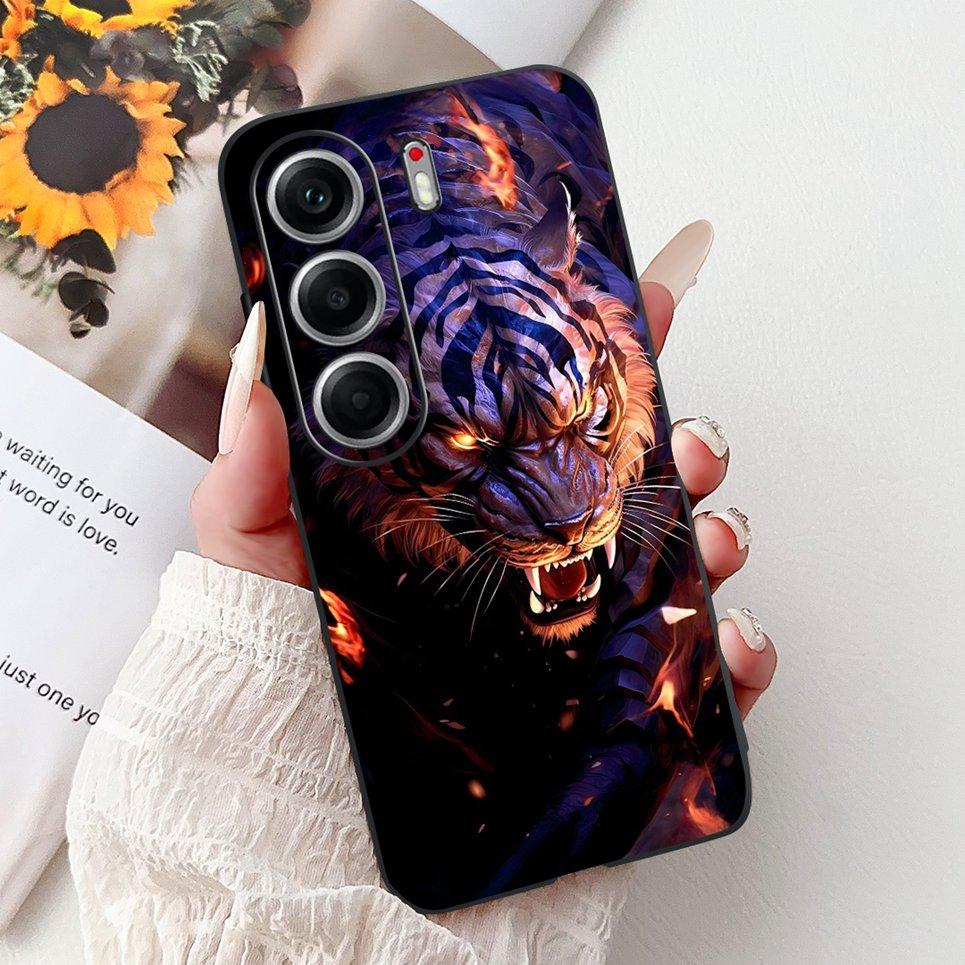Cool Dragon Lion Tiger Cartoon Pattern Casing For Tecno Camon 40 Pro 5G CM7 Case Camon40 40Pro 5G 6.78" Soft Silicone Back Cover