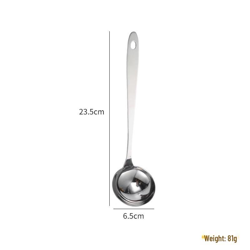 Zhishi Stainless Steel Thickened Hotpot Soup Ladle Set (3-Pack)