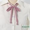 In Stock Solid Color Japanese Style Flower Rope Uniform Bow Tie No-Tie Lanyard for Women