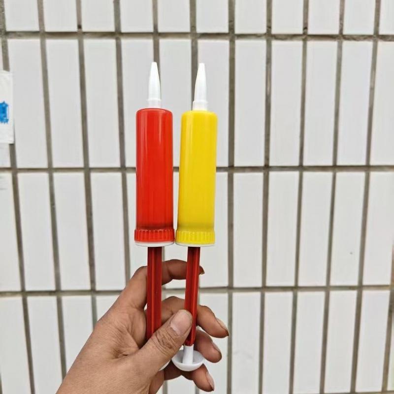 Macaron Color Dual-Action Portable Balloon Air Pump Mini Air Pump Random Color (1 pc)