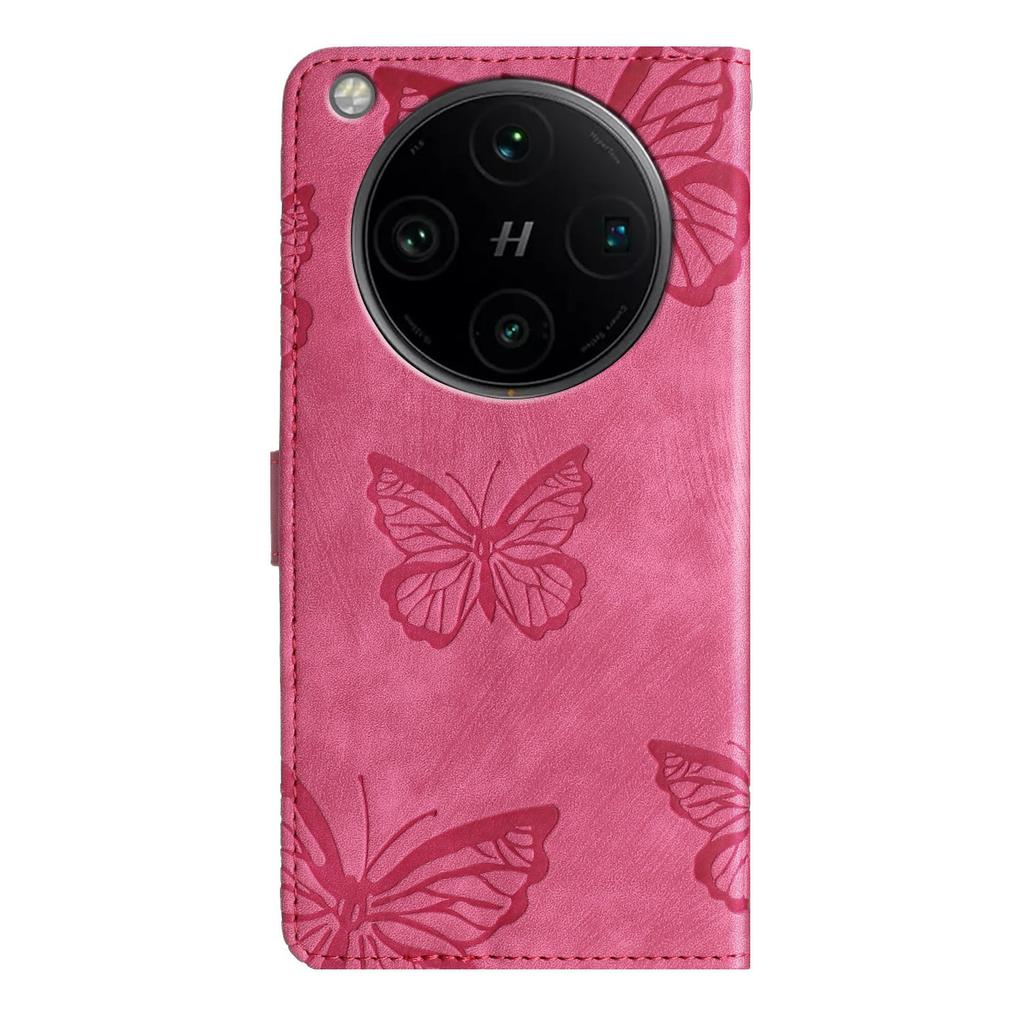 For Oppo Find X8 Pro 5G Case Butterfly Design Flip Wallet Leather Phone Cover Skin-Touch