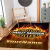 Harley-davidson Motorcycles Personalized Name Area Rug Design for Hallway Decorate room Kitchen Living Rooms Anti-slip Rug Anime Office Decor
