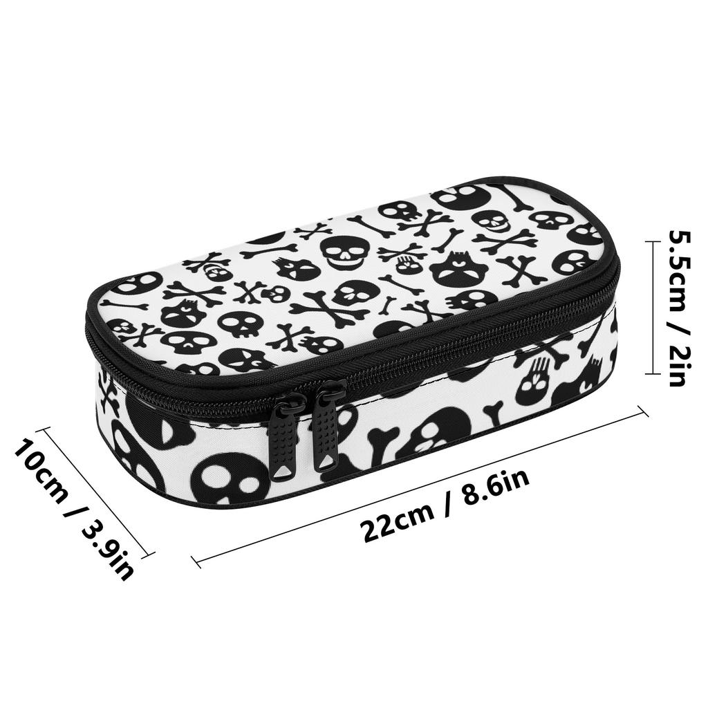 Pencil Case Neat Design 300D Polyester Smooth Zipper with Main Compartment Mesh Pocket and Pen Slots for School and Study