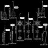 Transparent Acrylic Snowflake Pendant Decorations Icicle Ornaments Set  Wedding Decor