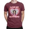 I Love My Boyfriend Timothee Chalamet TShirt for Men Casual Pure Cotton Tee Shirt O Neck Short Sleeve T Shirt Printed Tops