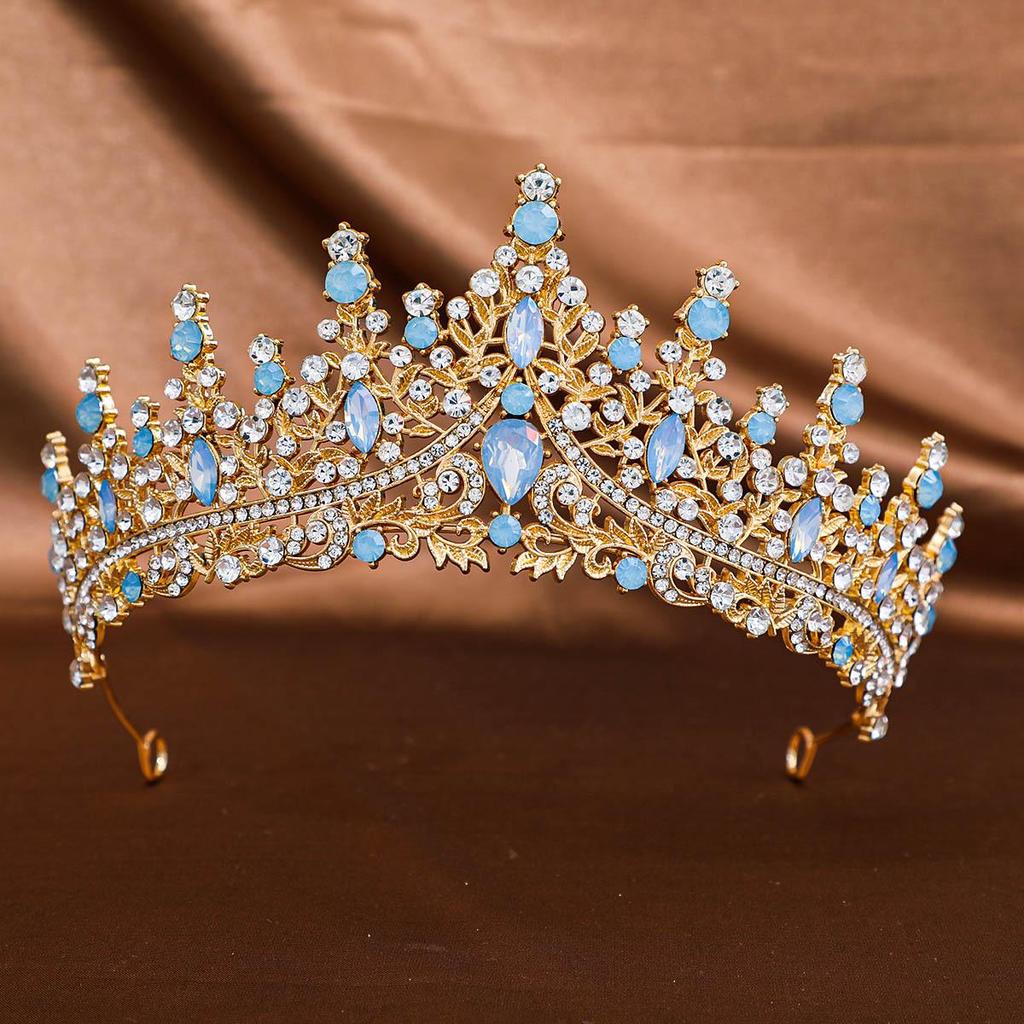 Diadema Corona Nuziale con Strass per Abito da Sera e Servizi Fotografici