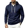 Men S Casual Half Zip Hooded Sweatshirt Basic Style European Size Autumn