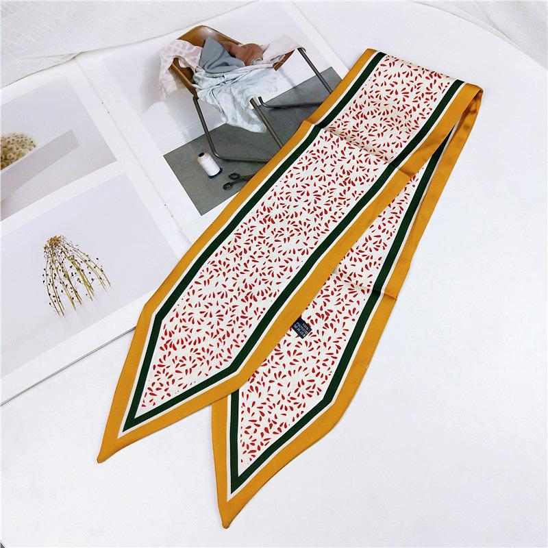 Doppelseitiger Spitzschal für Damen im Frühling und Herbst, dünnes und langes Band, Handgelenk-Taschengurt, vielseitiger dekorativer kleiner Schal