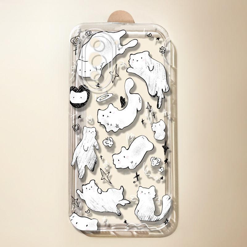 Transparent Phone Case for IPhone 16 15 14 17 12 13 Pro Max Clear Cover for IPhone 16 15 14 Plus Cartoon Cute Puppy Minimalist