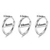 1 Pair Stainless Steel Hoop Earrings for Men Women Round Unisex Punk Earrings Simple Circle Ear Buckle Ear Jewelry Accessories