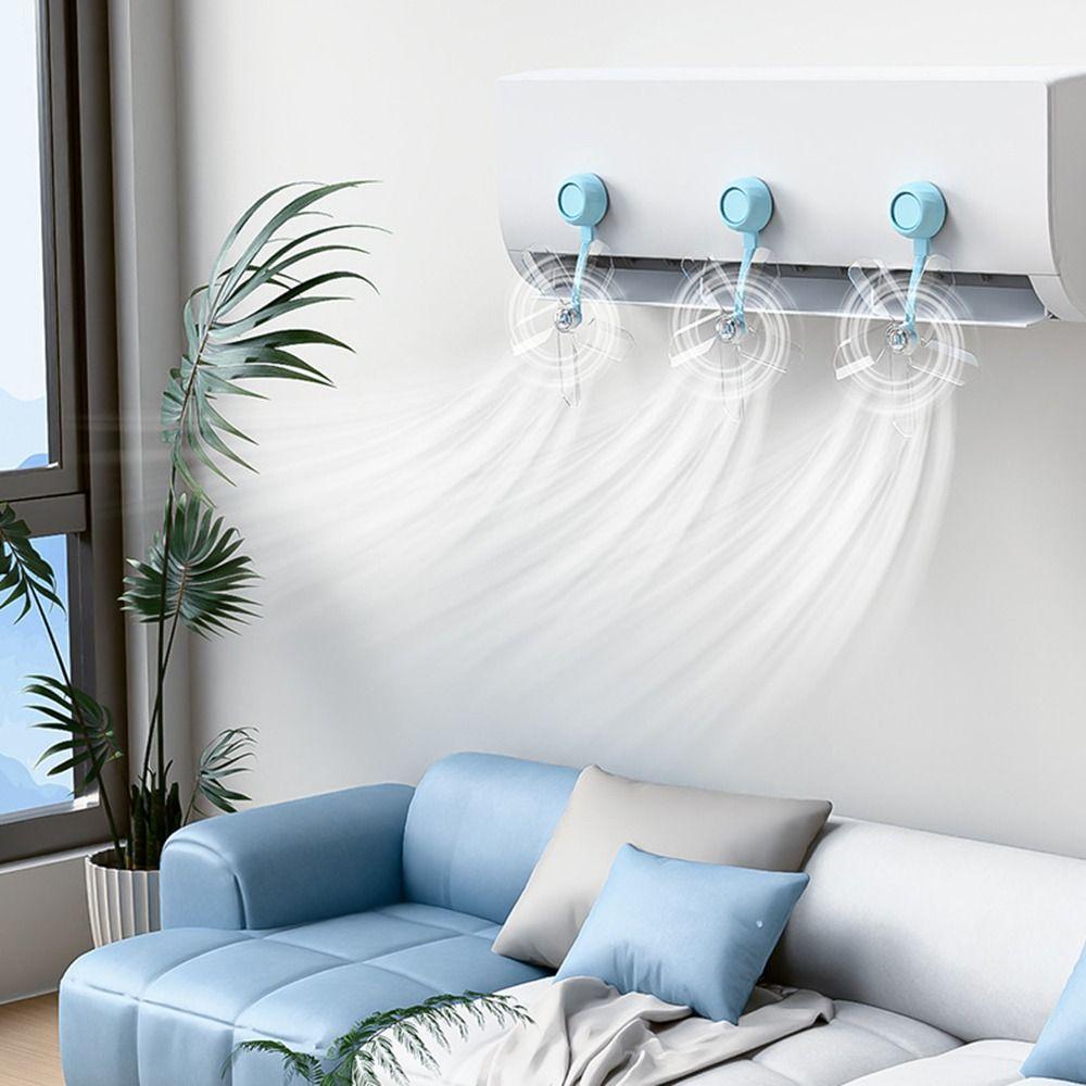 3Pcs Windmill Shaped Conditioning Guide Fan Wall Mounted Air Conditioner Vent Fan  Bedroom