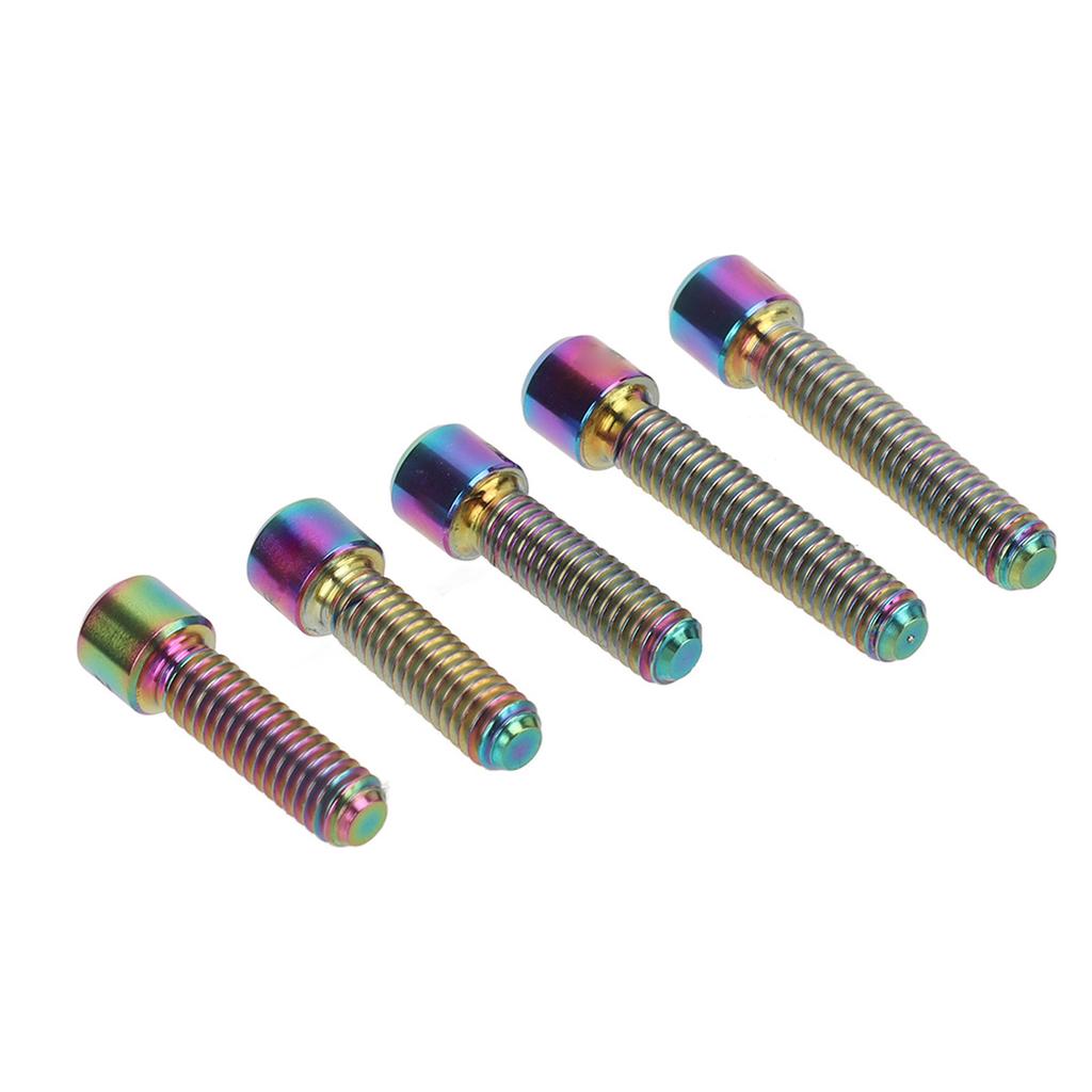 5Pcs Derailleur Screws M4 3Pcs 13.5 2Pcs 20mm Titanium Alloy Rustproof Easy Installation Cage Screws for Mountain Bike