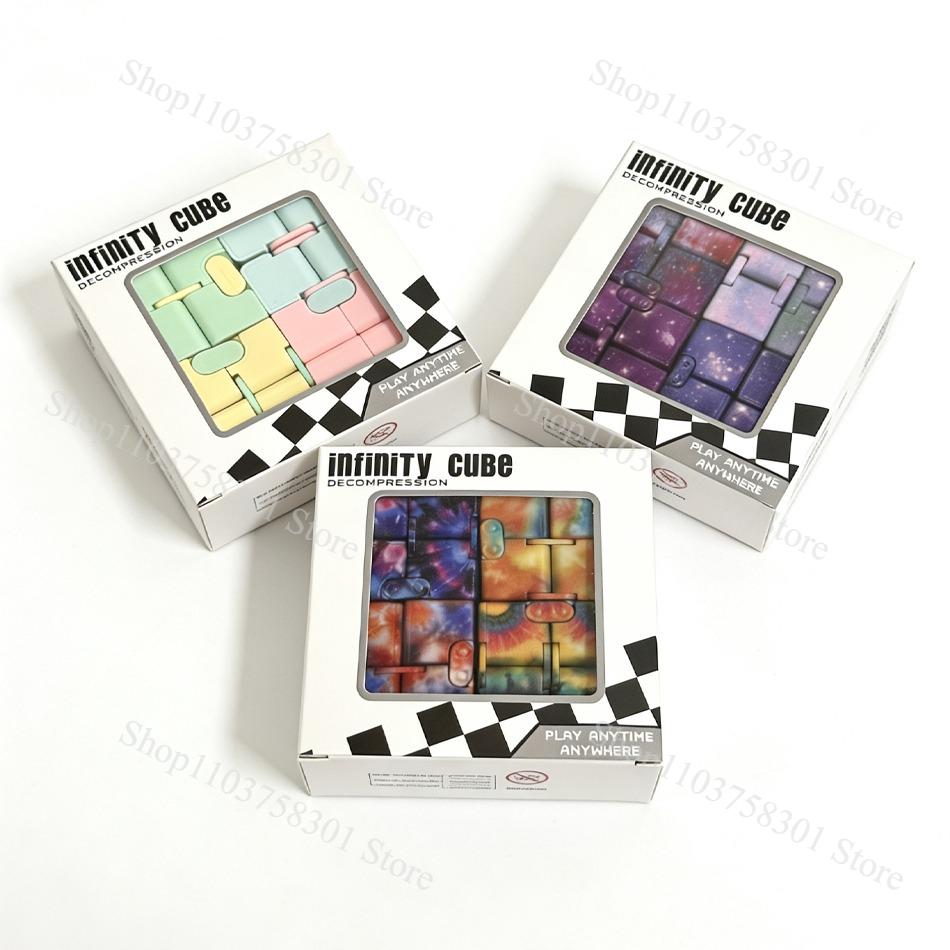 Infinity Cube Flip Adhd Giocattoli Ansia Giocattolo Punta delle dita per Gioco Puzzle Antistress Dito magico Agitarsi Autismo Regali a mano Bambini