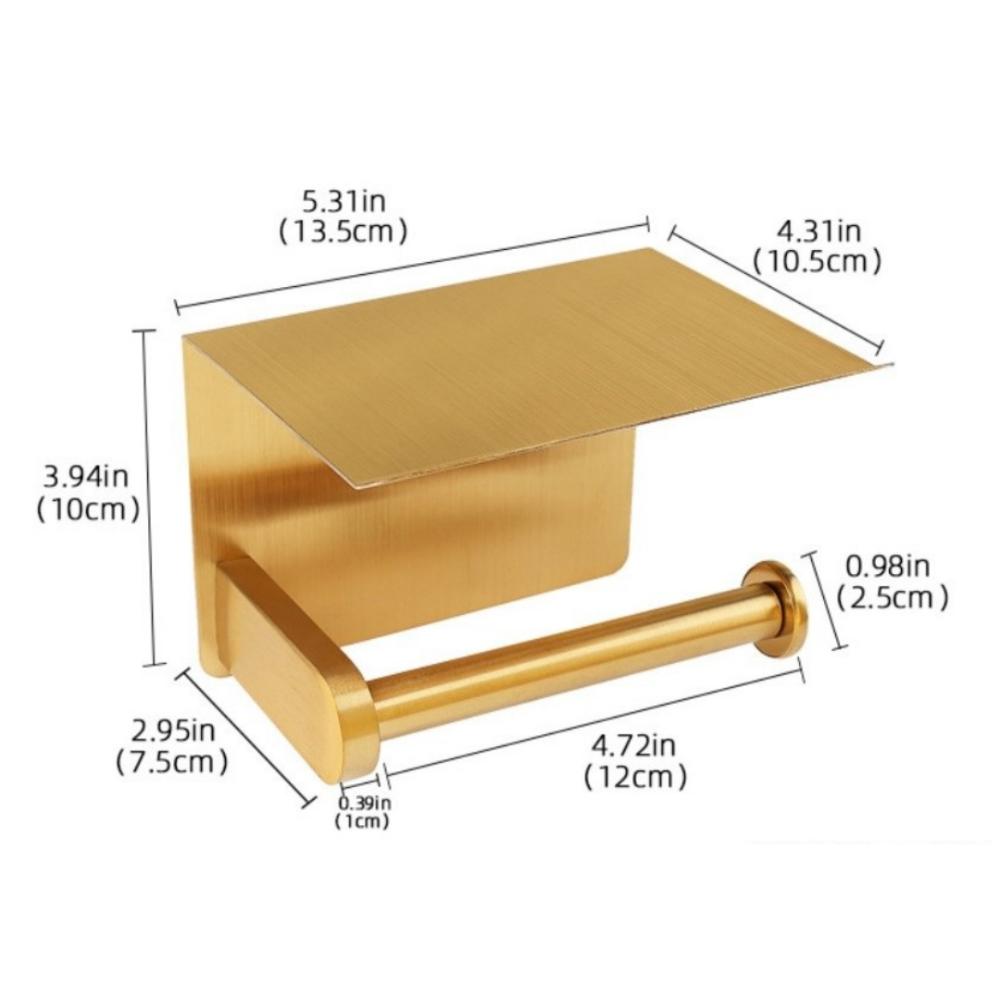 Wall Mount Toilet Paper Holder Stainless Steel Toilet Paper Rack Cell Phone Holder Bathroom Use