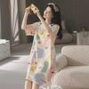 Women's Summer Loose Short-Sleeve Cartoon Nightdress - Cute, Lightweight, Student Style Home Pajamas.