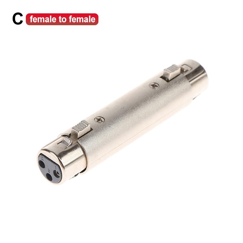 HOT 1Pc 3Pin XLR Female To Female SIM Card Audio Microphone Mic Adapter Connector XLR Male To Male XLR Male To Female Connectors