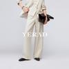 Narrow linen wide leg pants for women, loose and slimming, casual floor length pants for women, straight leg pants