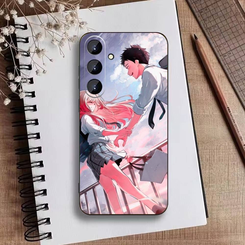 R-Darling Marin Kitagawa Colorful Silver Phone Case For Samsung Galaxy A73,21,22,32,71,53,52,51,80,5G Soft Black Cover