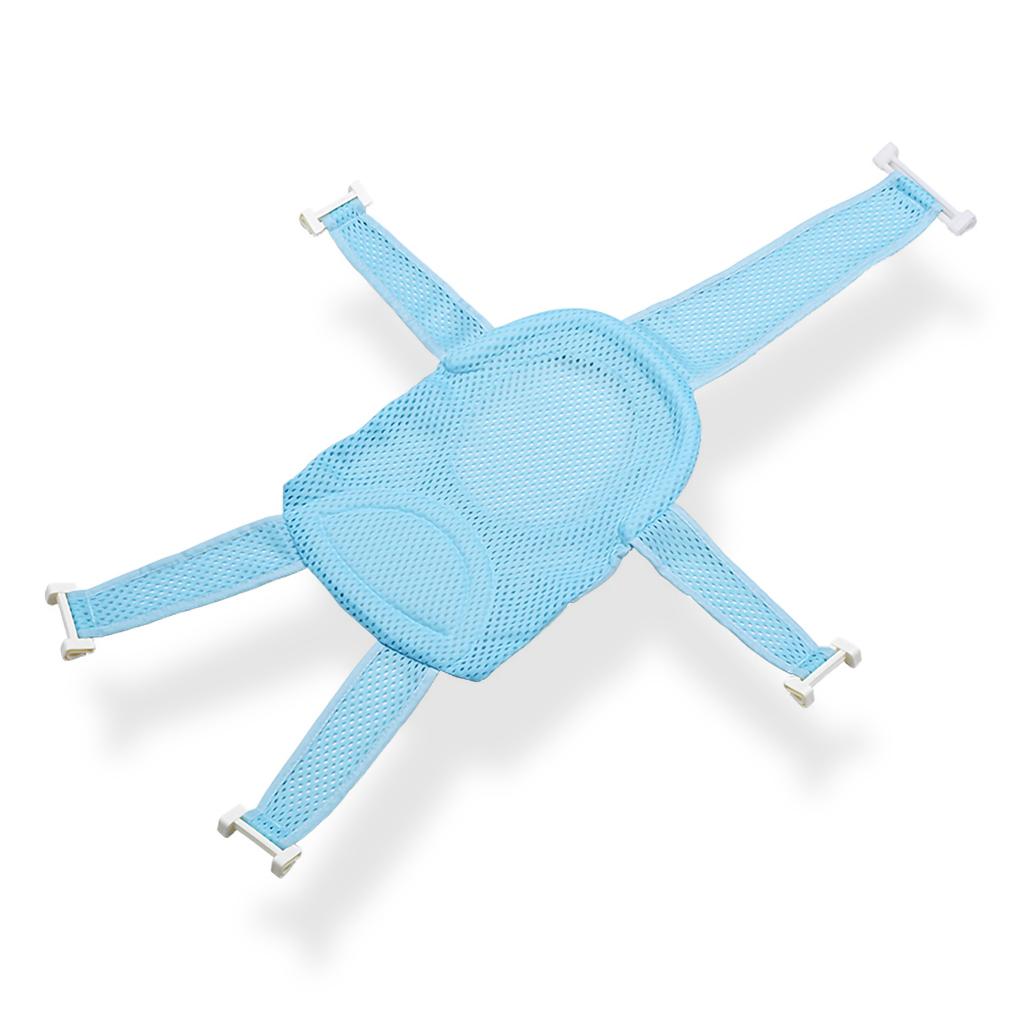 

Регулируемая подушка-подкладка для новорожденных для ванны, мягкая, удобная, высокоэластичная, сетка для купания младенцев, пластиковая крестообразная подставка для душа