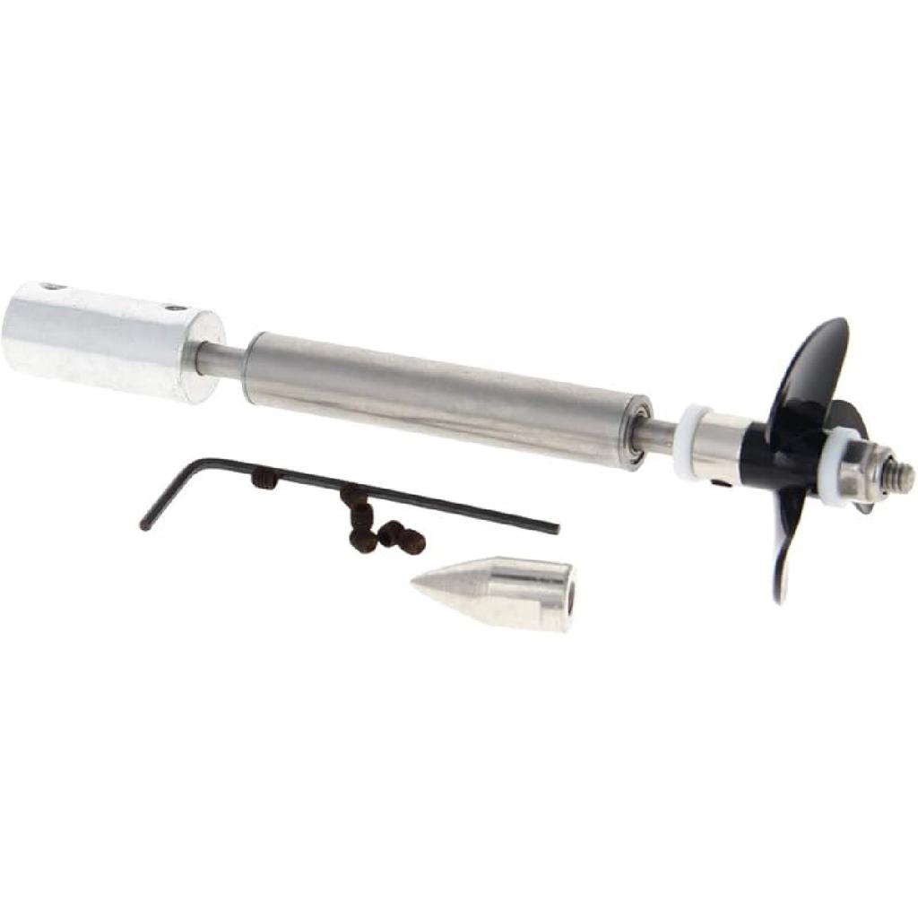 Heyiarbeit Drive Shaft Fit for 4mm Motor Shaft W Propeller and Universal Joint for RC Boat, L100mm Shaft, L50mm Sleeve, D36mm Propeller