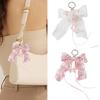Pearls Bows Keychain Bag Charms Car Keyrings Bag Charms Accessories for Purse Backpack Decorations Valentines Day Gifts