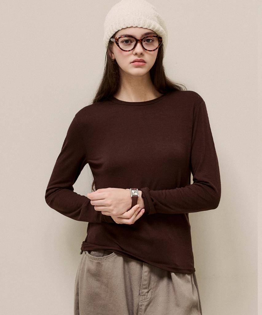 LUSIDA Mati Basic Long Sleeve Round T-Shirt_5 Colors
