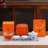 Bafangli Blue and White Porcelain Travel Tea Set
